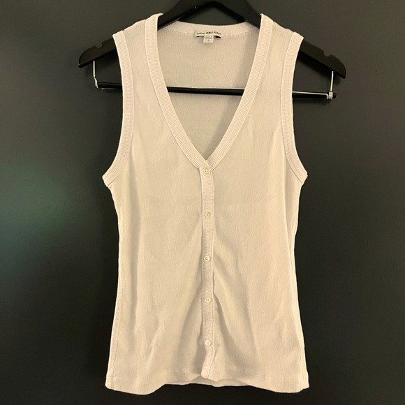 James Perse 100% Cotton button front top, Size 2 - Picture 1 of 5